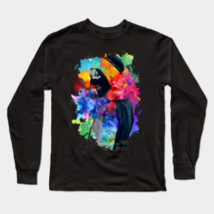 TERRIFIER ART THE CLOWN - Watercolour Art Styles Long Sleeve T-Shirt